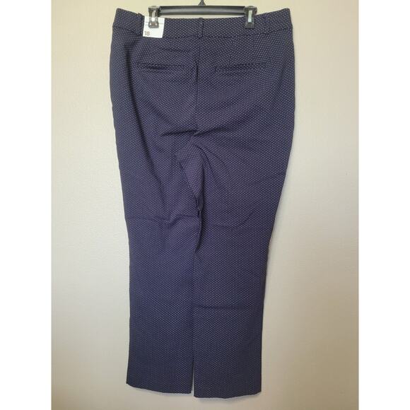 Navy & White Polka Dots Stretch Dress Pants Size 18R Tummy Control Plus Size NWT - Picture 3 of 8
